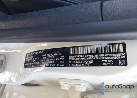 2018 Jeep Renegade Limited 4X4 from USA, damaged, VIN ZACCJBDB4JPG98657